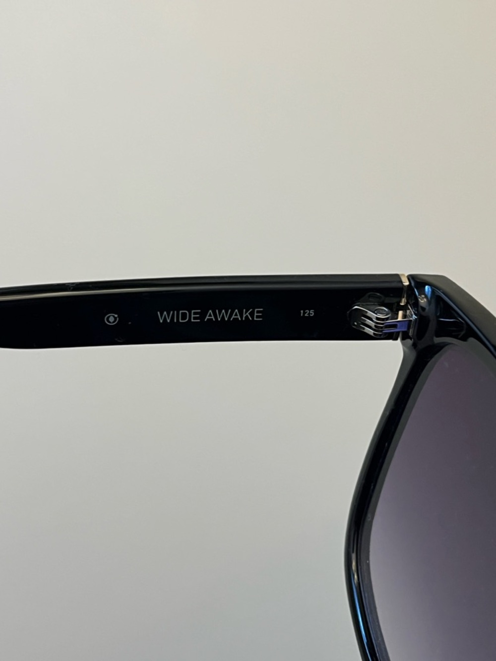 Quay Australia Wide Awake Black Sunglasses with Purple Gradient Lenses - Picture 5 of 6